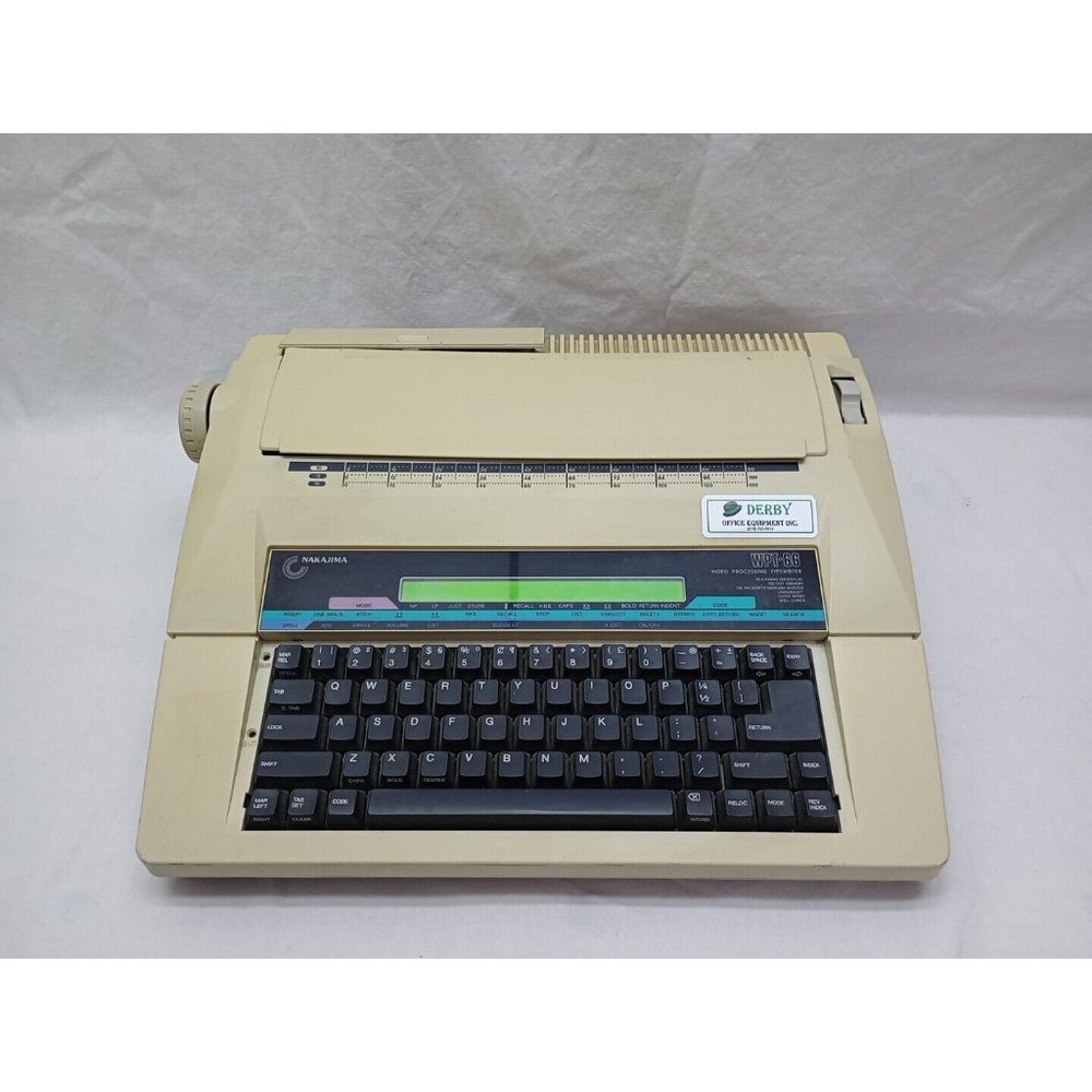 Rare Nakajima WPT-66 Portable Electronic Word Processing Typewriter Tested Works